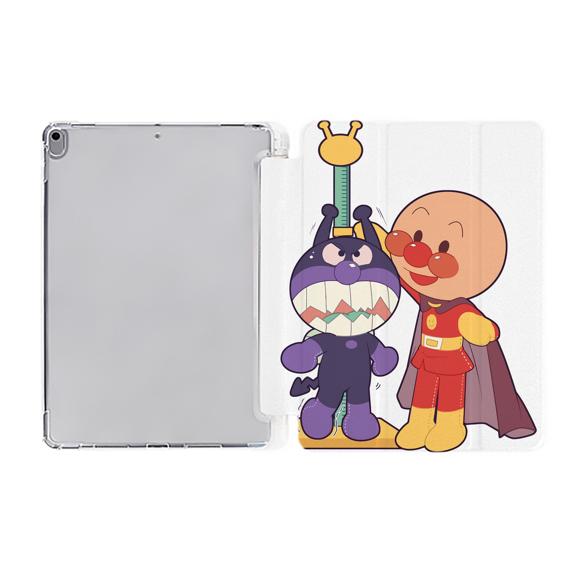 （画像用） アンパンマン Anpanman IPad ケース ペン収納付き 三つ折りスタンド PUレザー×シリコン 対応機種9.5/10.5/10.9インチ